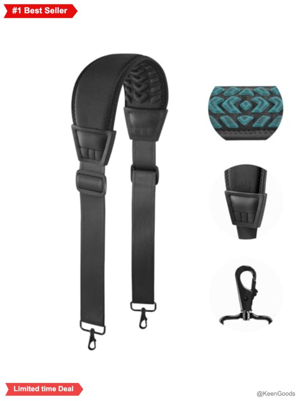 3D Air Cushion Bag Strap Thicken Shoulder Strap Double Adjustable Buckles